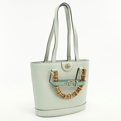 中古 グッチ トートバッグ レディース ブランド GUCCI グッチ ダイアナ バンブー2WAY レザー 750396 グリーン USDGU112917011