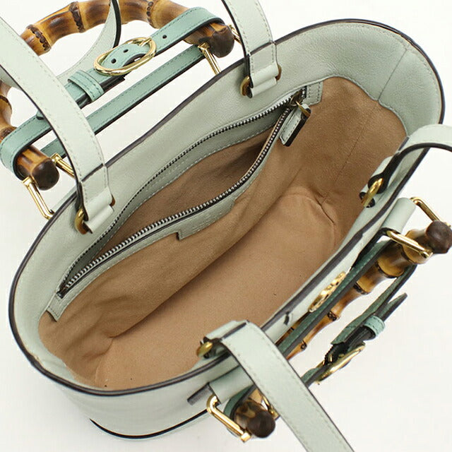 中古 グッチ トートバッグ レディース ブランド GUCCI グッチ ダイアナ バンブー2WAY レザー 750396 グリーン USDGU112917011
