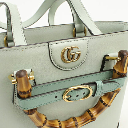 中古 グッチ トートバッグ レディース ブランド GUCCI グッチ ダイアナ バンブー2WAY レザー 750396 グリーン USDGU112917011