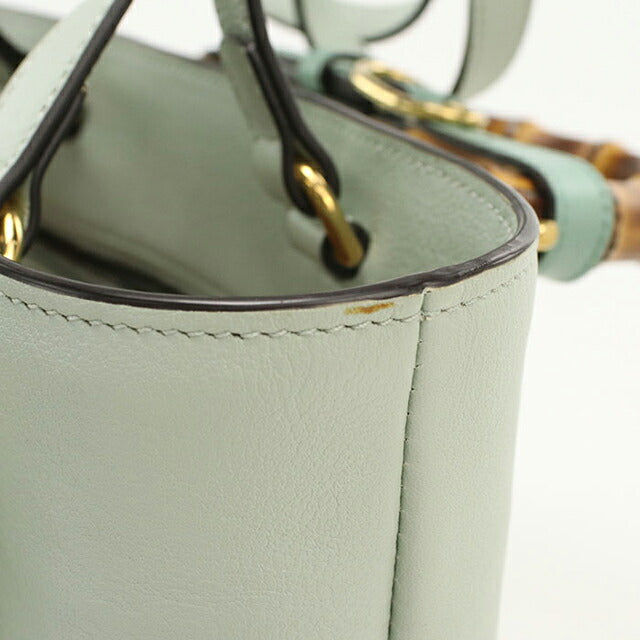 中古 グッチ トートバッグ レディース ブランド GUCCI グッチ ダイアナ バンブー2WAY レザー 750396 グリーン USDGU112917011