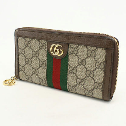 中古 グッチ 長財布ラウンドファスナー レディース ブランド GUCCI オフィディア ジップアラウンドウォレット 523154 ベージュ USDGU113045011