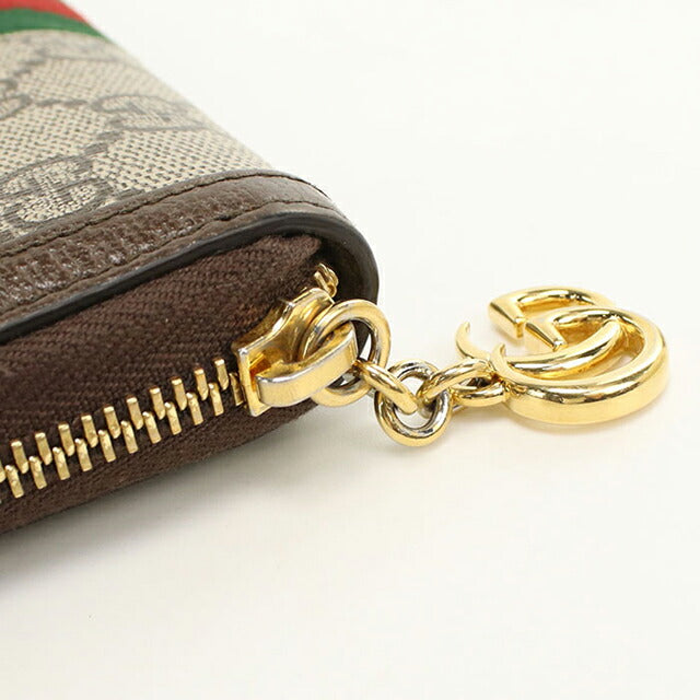 中古 グッチ 長財布ラウンドファスナー レディース ブランド GUCCI オフィディア ジップアラウンドウォレット 523154 ベージュ USDGU113045011