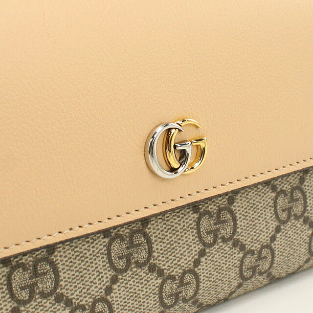 中古 グッチ 長財布二折 レディース ブランド GUCCI ダブルG レザー