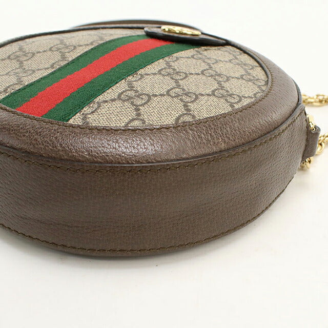 中古 グッチ ショルダーバッグ レディース ブランド GUCCI オフィディア チェーン レザー 550618 ベージュ USDGU113407011