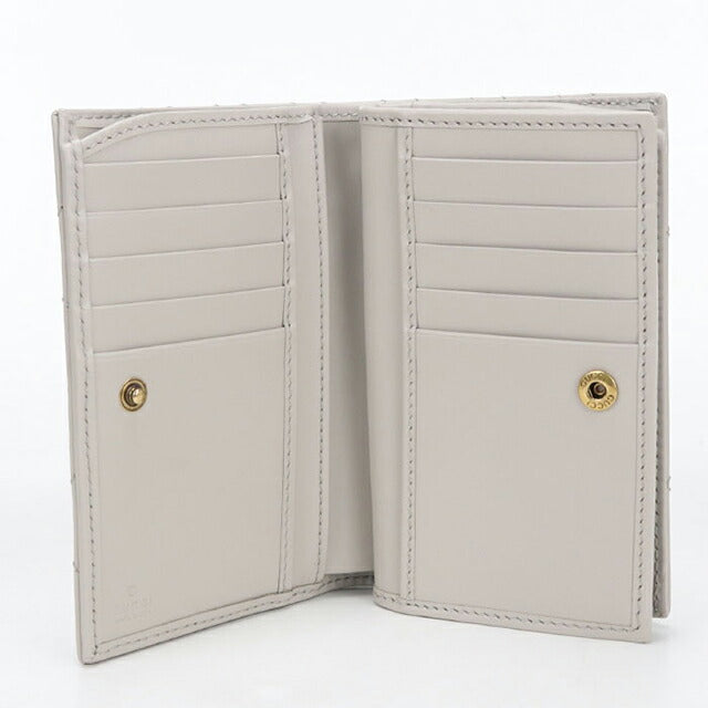中古 グッチ 二つ折り財布 二折財布 レディース ブランド GUCCI ダブルG カードケースウォレット レザー 781583 USDGU113622011