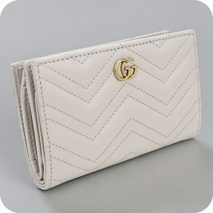 中古 グッチ 二つ折り財布 二折財布 レディース ブランド GUCCI ダブルG カードケースウォレット レザー 781583 USDGU113622011
