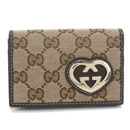 中古 グッチ 名刺入れ レディース ブランド GUCCI GGキャンバス 245730 ベージュ USDGU113754011