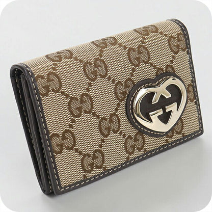 中古 グッチ 名刺入れ レディース ブランド GUCCI GGキャンバス 245730 ベージュ USDGU113754011