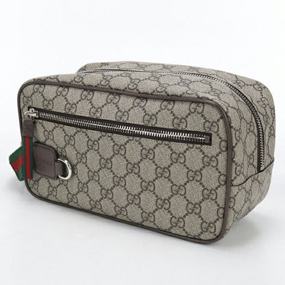 中古 グッチ クラッチバッグ メンズ ブランド GUCCI GGスプリーム ミディアム GG コスメティックケース 856041 ベージュ USDGU113837011