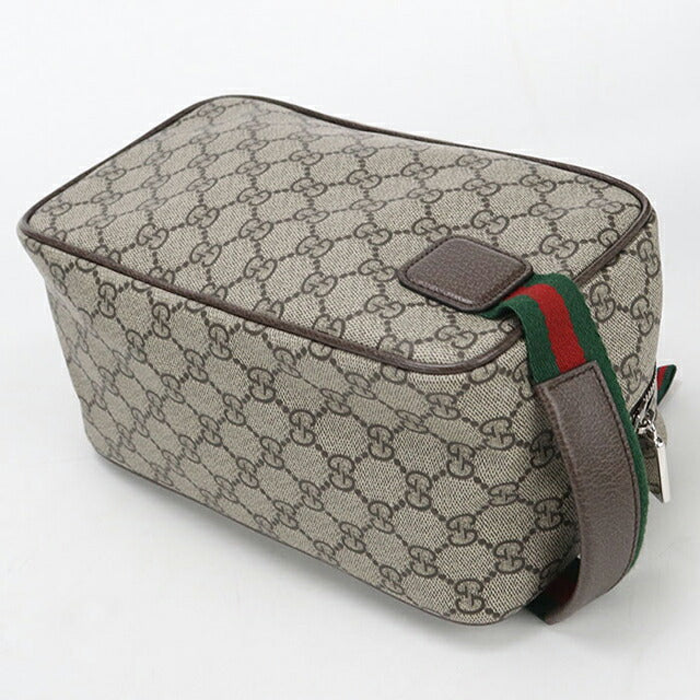 中古 グッチ クラッチバッグ メンズ ブランド GUCCI GGスプリーム ミディアム GG コスメティックケース 856041 ベージュ USDGU113837011