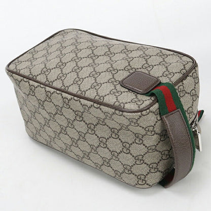 中古 グッチ クラッチバッグ メンズ ブランド GUCCI GGスプリーム ミディアム GG コスメティックケース 856041 ベージュ USDGU113837011