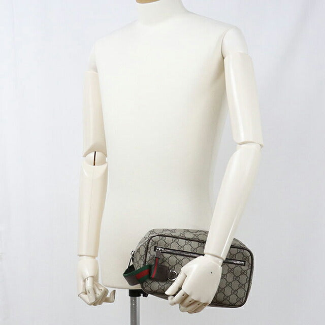 中古 グッチ クラッチバッグ メンズ ブランド GUCCI GGスプリーム ミディアム GG コスメティックケース 856041 ベージュ USDGU113837011