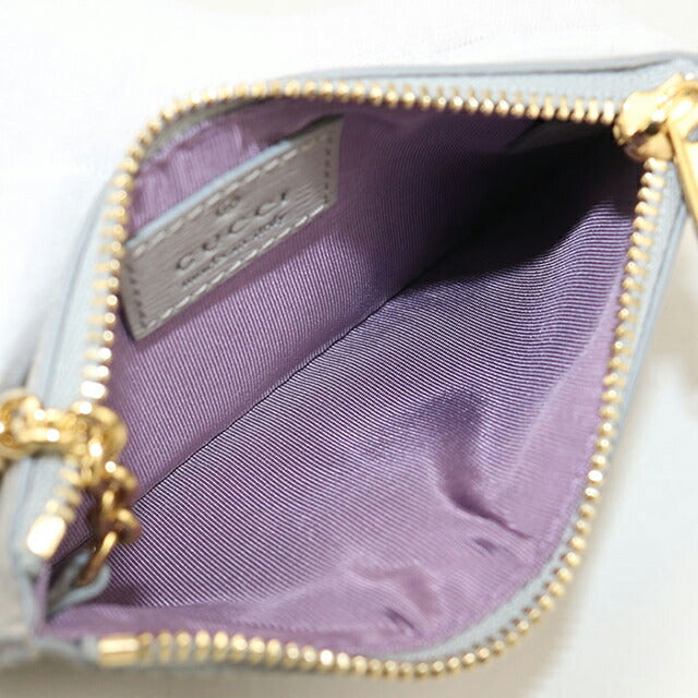 中古 グッチ 小銭入れ レディース ブランド GUCCI グッチ スクリプト ジップ キーケース レザー 790102 グレー USDGU113857011