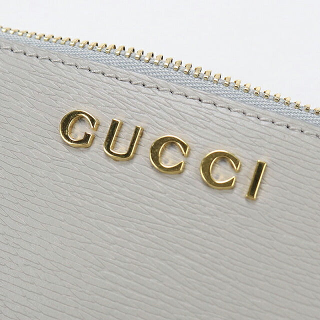 中古 グッチ 小銭入れ レディース ブランド GUCCI グッチ スクリプト ジップ キーケース レザー 790102 グレー USDGU113857011
