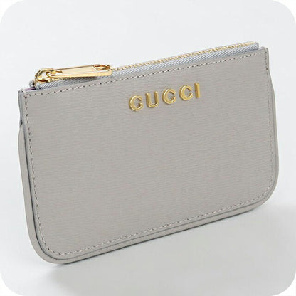中古 グッチ 小銭入れ レディース ブランド GUCCI グッチ スクリプト ジップ キーケース レザー 790102 グレー USDGU113857011