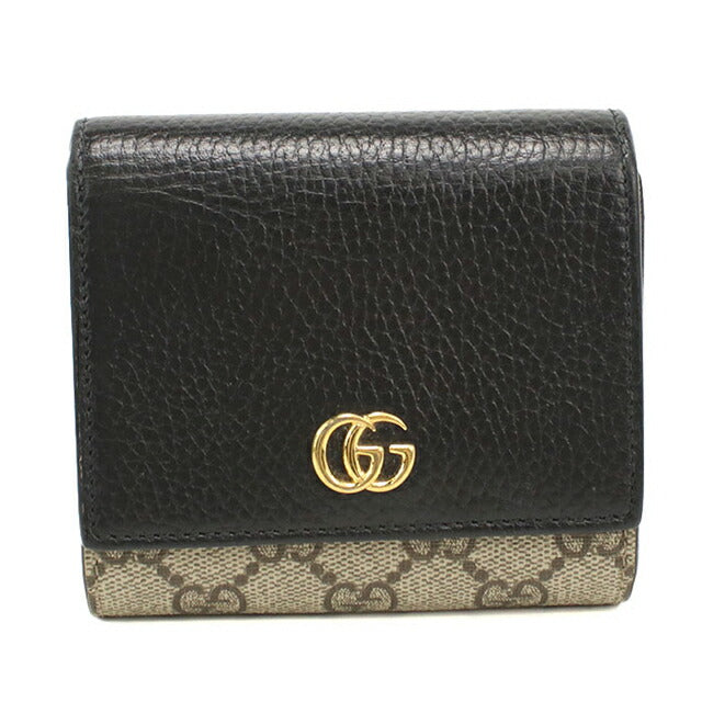 中古 グッチ 二つ折り財布 二折財布 レディース ブランド GUCCI ダブルG ミディアム ウォレット 598587 ベージュ USDGU113981011