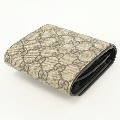 中古 グッチ 二つ折り財布 二折財布 レディース ブランド GUCCI ダブルG ミディアム ウォレット 598587 ベージュ USDGU113981011