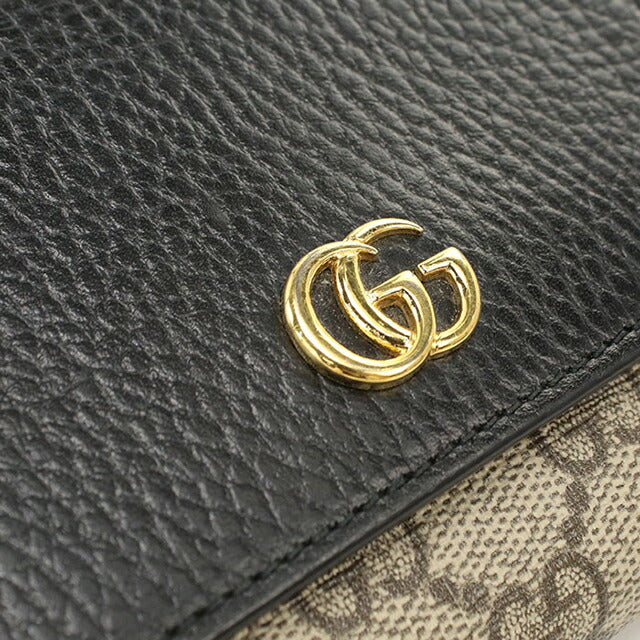 中古 グッチ 二つ折り財布 二折財布 レディース ブランド GUCCI ダブルG ミディアム ウォレット 598587 ベージュ USDGU113981011