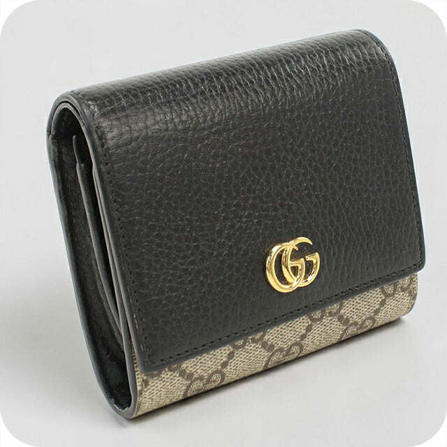 中古 グッチ 二つ折り財布 二折財布 レディース ブランド GUCCI ダブルG ミディアム ウォレット 598587 ベージュ USDGU113981011