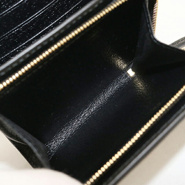中古 グッチ 二つ折り財布 二折財布 レディース ブランド GUCCI オフィディア レザー 719887 ブラック USDGU114011011