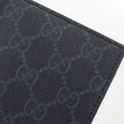 中古 グッチ 長財布ニ折小銭入付き メンズ ブランド GUCCI GGスプリーム ロングウォレット グレーインテリア 856563 ブラック USDGU114015011
