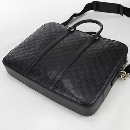 中古 グッチ ブリーフケース メンズ ブランド GUCCI グッチシマ レザー 428041 ブラック USDGU114165011