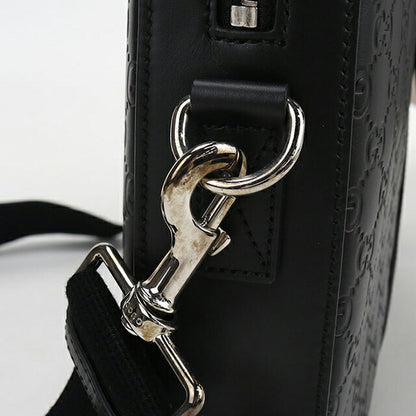 中古 グッチ ブリーフケース メンズ ブランド GUCCI グッチシマ レザー 428041 ブラック USDGU114165011