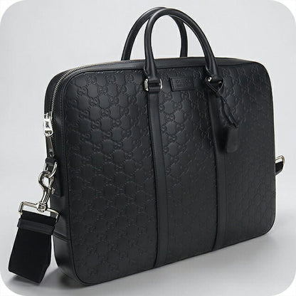 中古 グッチ ブリーフケース メンズ ブランド GUCCI グッチシマ レザー 428041 ブラック USDGU114165011