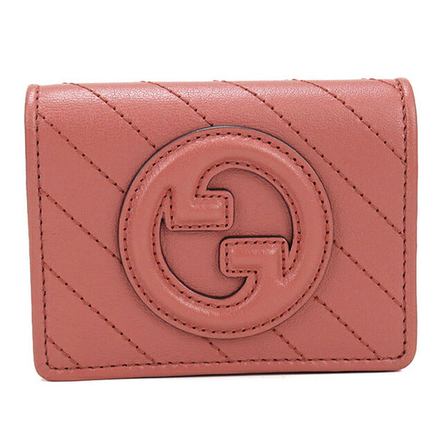 中古 グッチ 二つ折り財布 二折財布 レディース ブランド GUCCI ブロンディ レザー 760317 ピンク USDGU114292011