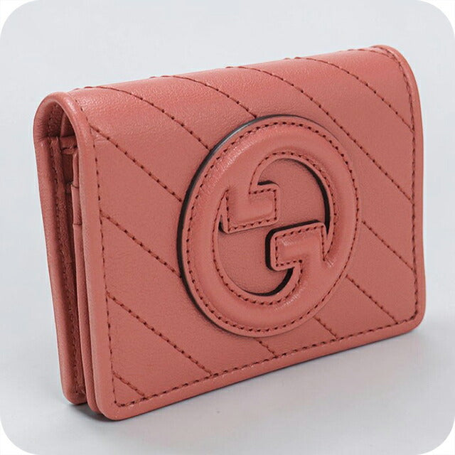 中古 グッチ 二つ折り財布 二折財布 レディース ブランド GUCCI ブロンディ レザー 760317 ピンク USDGU114292011