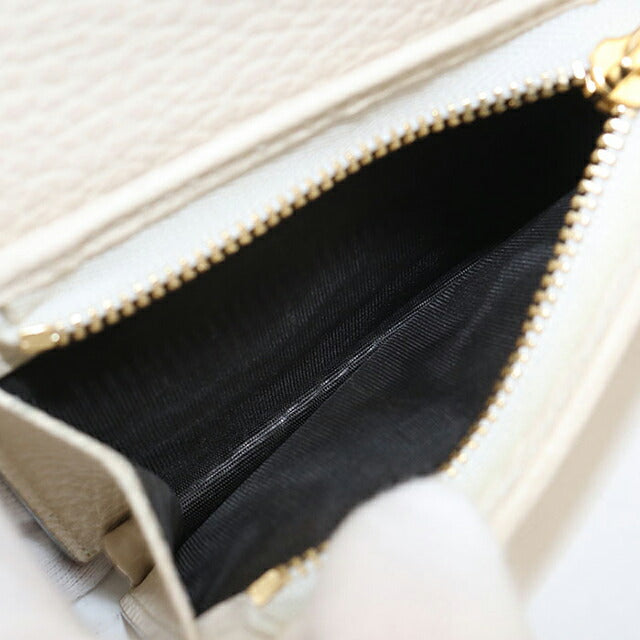 中古 グッチ 二つ折り財布 二折財布 レディース ブランド GUCCI ダブルG バイカラー カードケース ウォレット 658610 ベージュ USDGU114295011
