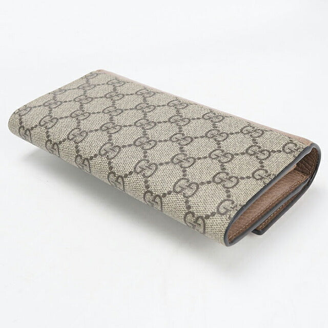 中古 グッチ 長財布二折 レディース ブランド GUCCI ダブルG バイカラー コンチネンタルウォレット レザー 456116 ベージュ USDGU114298011