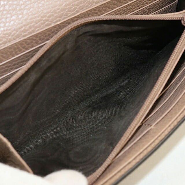 中古 グッチ 長財布二折 レディース ブランド GUCCI ダブルG バイカラー コンチネンタルウォレット レザー 456116 ベージュ USDGU114298011