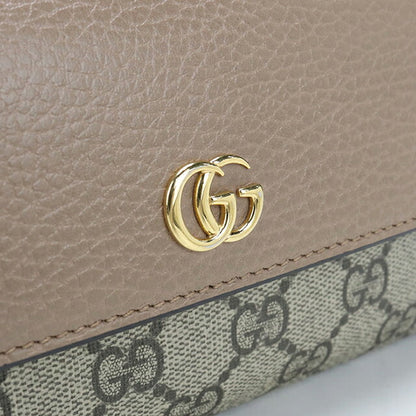 中古 グッチ 長財布二折 レディース ブランド GUCCI ダブルG バイカラー コンチネンタルウォレット レザー 456116 ベージュ USDGU114298011
