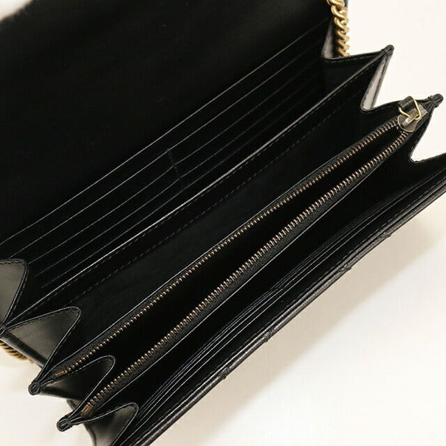 中古 グッチ チェーンウォレット レディース ブランド GUCCI GGマーモント レザー 474575 ブラック USDGU114375011