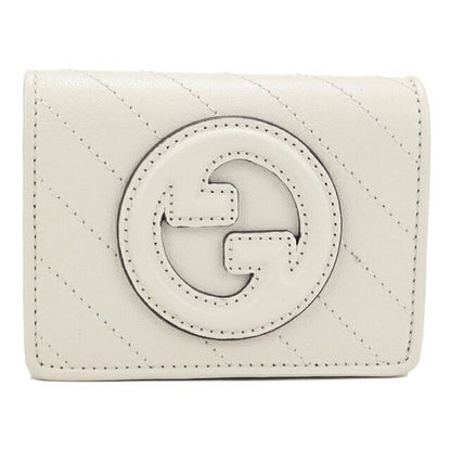 中古 グッチ 二つ折り財布 二折財布 レディース ブランド GUCCI ブロンディ レザー 760317 ホワイト USDGU114483011