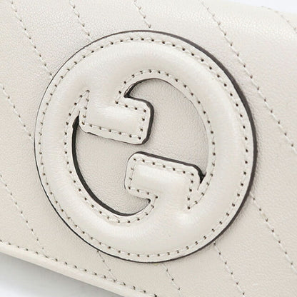 中古 グッチ 二つ折り財布 二折財布 レディース ブランド GUCCI ブロンディ レザー 760317 ホワイト USDGU114483011