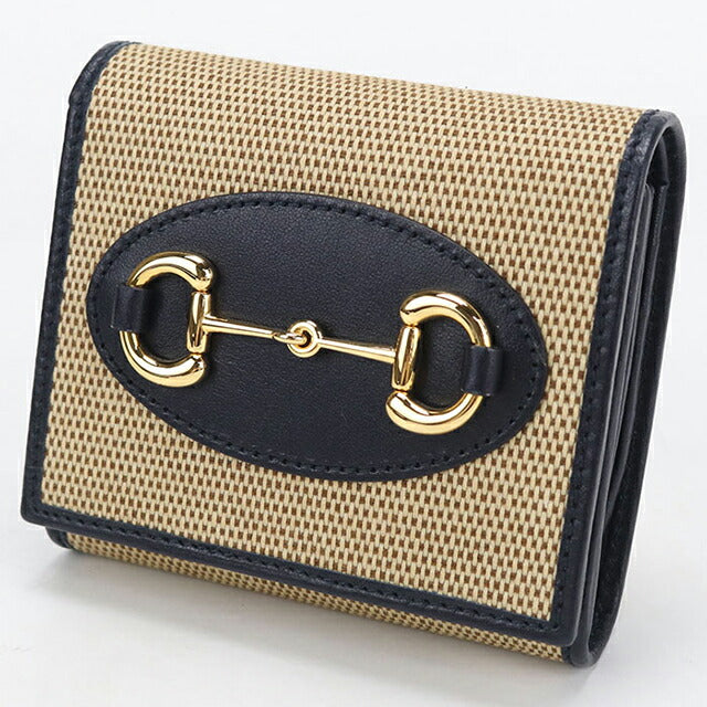 中古 グッチ 二つ折り財布 二折財布 レディース ブランド GUCCI ホースビット レザー 621891 ベージュ USDGU114504011