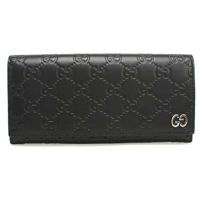 中古 グッチ 長財布二折 メンズ ブランド GUCCI グッチシマ 長財布二折 481727 ブラック USDGU114691011