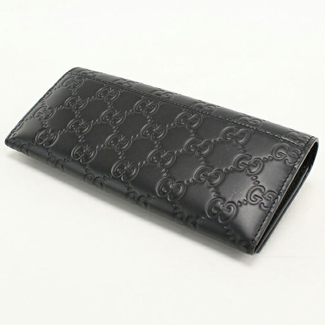 中古 グッチ 長財布二折 メンズ ブランド GUCCI グッチシマ 長財布二折 481727 ブラック USDGU114691011