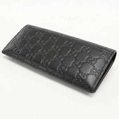 中古 グッチ 長財布二折 メンズ ブランド GUCCI グッチシマ 長財布二折 481727 ブラック USDGU114691011
