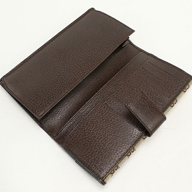 中古 グッチ 長財布二折 レディース ブランド GUCCI GGキャンバス Wホック 112715 ベージュ USDGU114693011