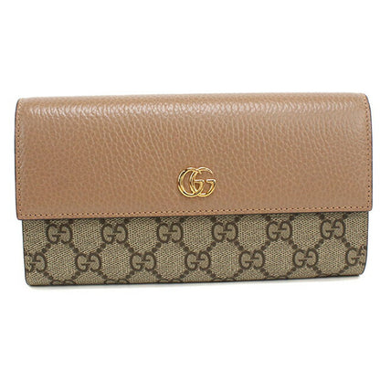 中古 グッチ 長財布二折 レディース ブランド GUCCI ダブルG バイカラー　コンチネンタルウォレット 456116 ベージュ USDGU115113011
