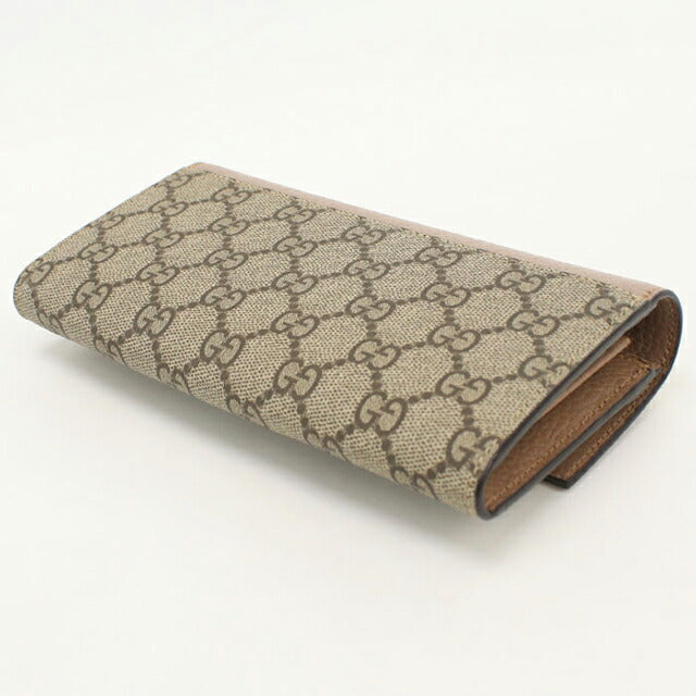中古 グッチ 長財布二折 レディース ブランド GUCCI ダブルG バイカラー　コンチネンタルウォレット 456116 ベージュ USDGU115113011