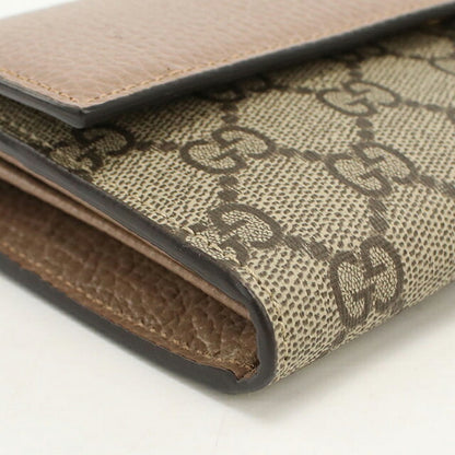 中古 グッチ 長財布二折 レディース ブランド GUCCI ダブルG バイカラー　コンチネンタルウォレット 456116 ベージュ USDGU115113011