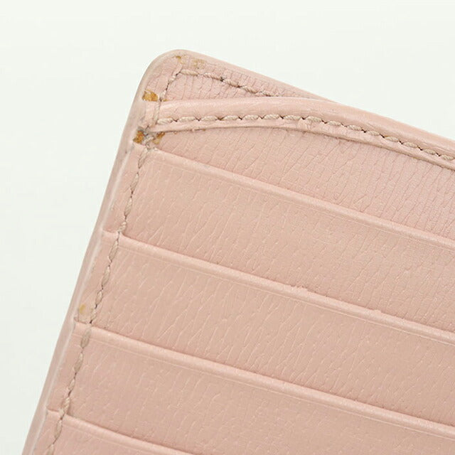 中古 グッチ 二つ折り財布 二折財布 レディース ブランド GUCCI グッチ スクリプト レザー 772640 ピンク USDGU115159011