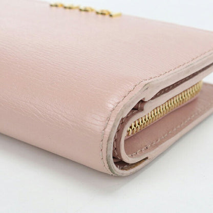 中古 グッチ 二つ折り財布 二折財布 レディース ブランド GUCCI グッチ スクリプト レザー 772640 ピンク USDGU115159011