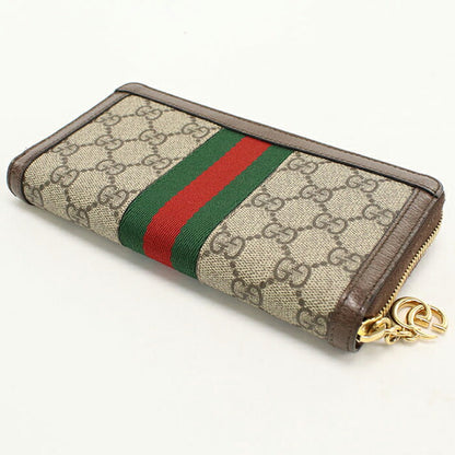 中古 グッチ 長財布ラウンドファスナー レディース ブランド GUCCI オフィディア ジップアラウンドウォレット レザー 523154 ベージュ USDGU115242011