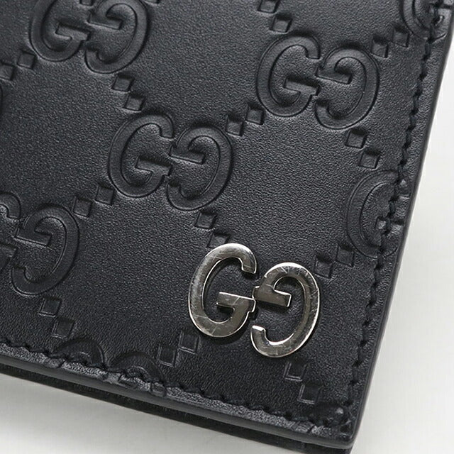 中古 グッチ カードケース メンズ ブランド GUCCI グッチシマ フラグメントケース レザー 597560 ブラック USDGU115279011