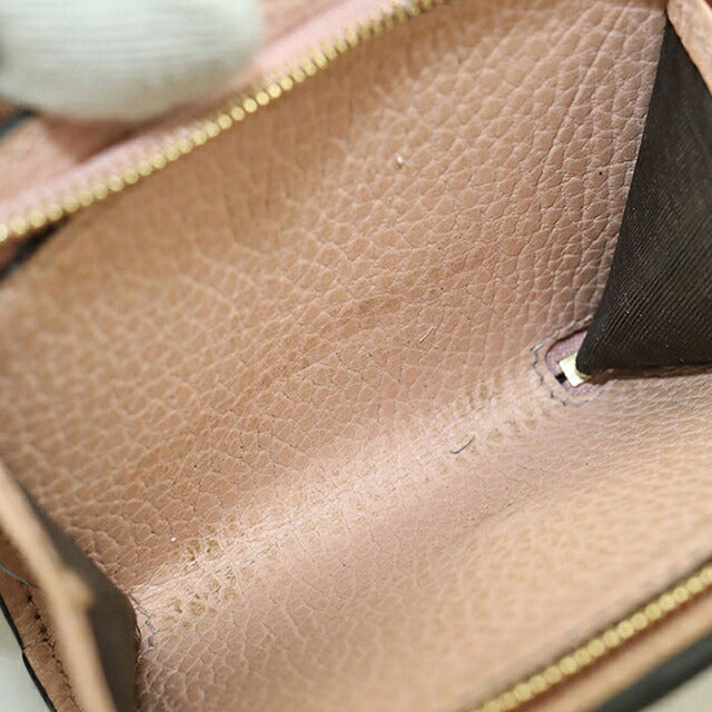 中古 グッチ 二つ折り財布 二折財布 コンパクト レディース ブランド GUCCI ダブルG ミディアム　ウォレット 598587 ピンク USDGU115333011